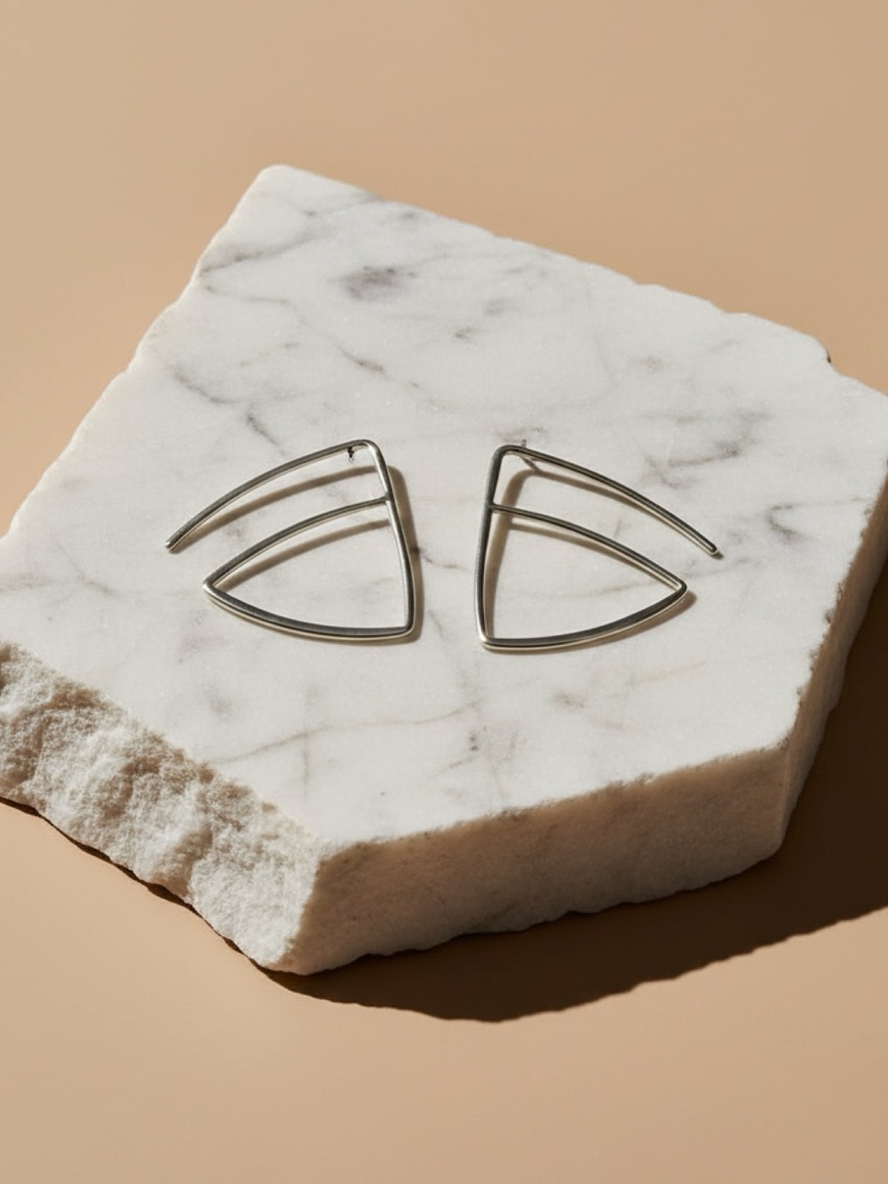 Elegant Silver Geometric Earrings
